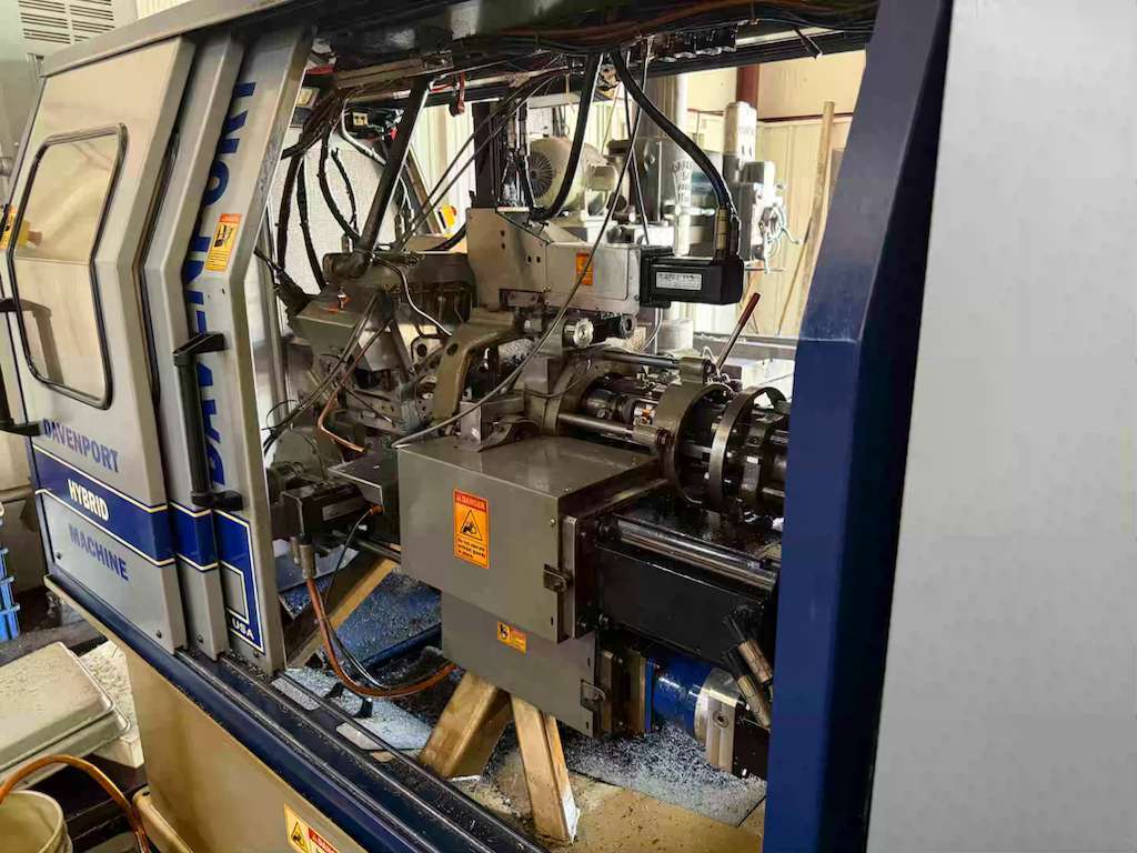 Davenport #Hybrid, CNC multi-spindle screw machine, 5 spindle, 7/8" capacity, 3800 RPM, sub spindle pick-off