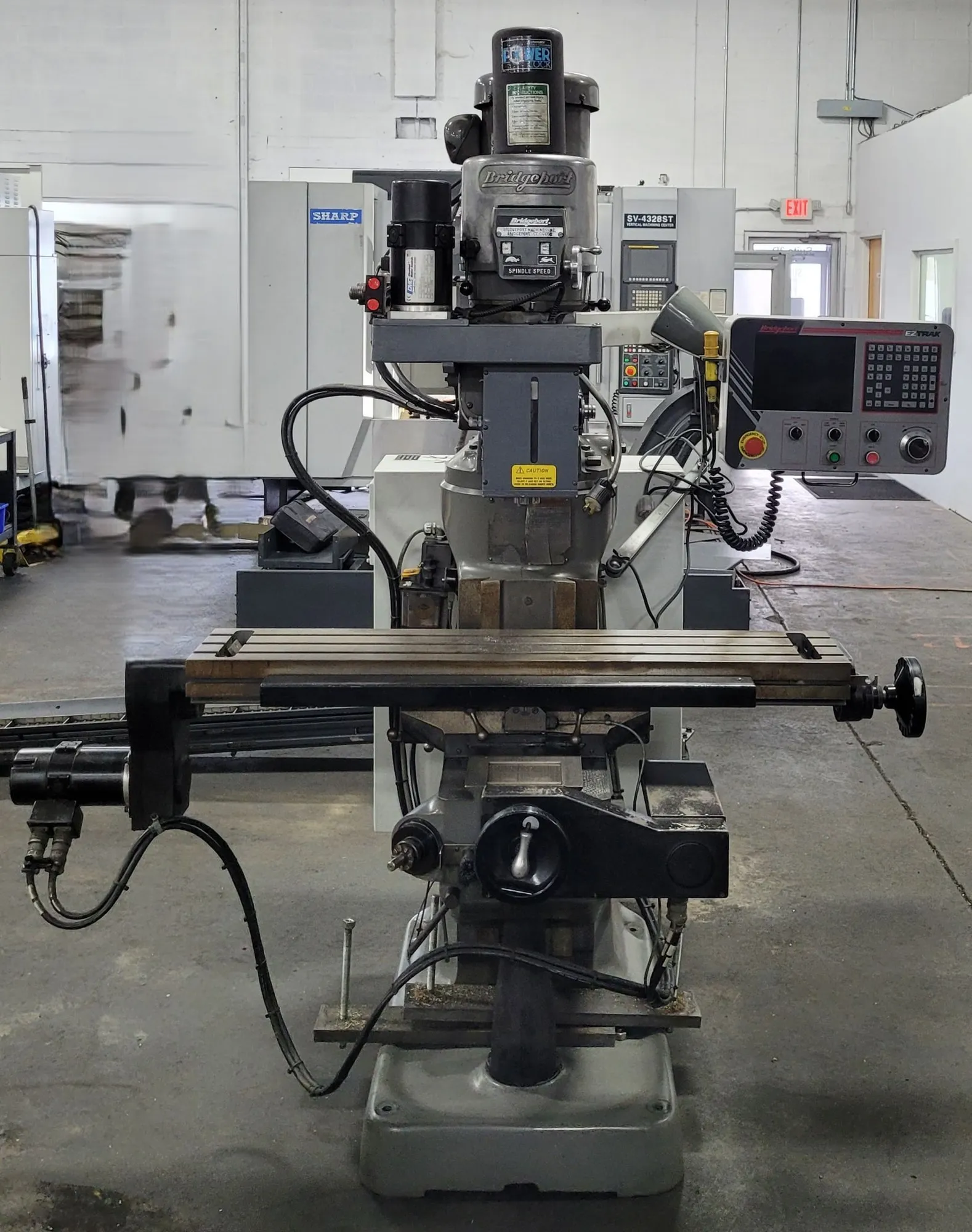Bridgeport #EZ-Trak-DX-Series-I, CNC Vertical Mill, 9" x 48" Table, 2 HP, Bujir automatic lube
