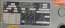 6 KVA 600 Primary, 480 Secondary, Hammond Mfg. 3-Phase Autotransformer, 60 Hz