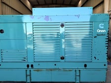 300 KW Cummins Onan #300DFCB-1131, enclosure w/ fuel tank base and muffler