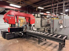 32" x 38" Amada #HFA-700CII, horizontal band saw, 49-394 FPM, 37' 3" x 2-5/8" blade, front & rear hydraulic