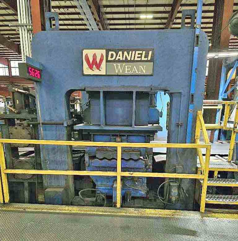 96" x .75" Danieli-Wean, precision cassette leveler, dual cassettes, 11 & 17 work rolls, 45000 psi, 250 FPM