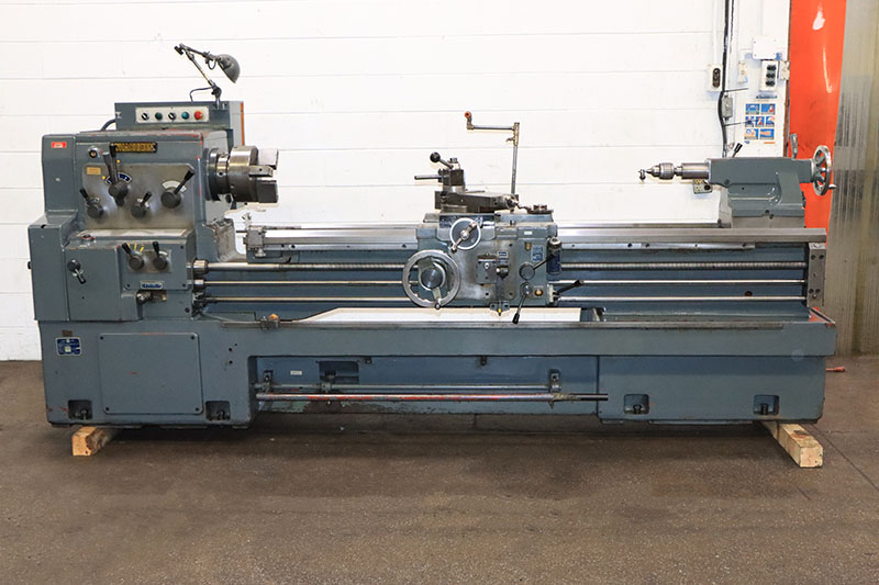 20.5"/29.5" x 80" Whacheon, gap bed engine lathe, 2-3/64" bore, D1-6, 28-1350 RPM, 10 HP, 3-jaw chuck, quick