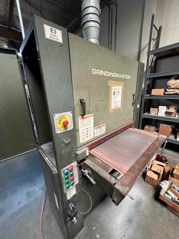 35" GrindingMaster #2075M, wide belt grinding/graining machine, 18 HP