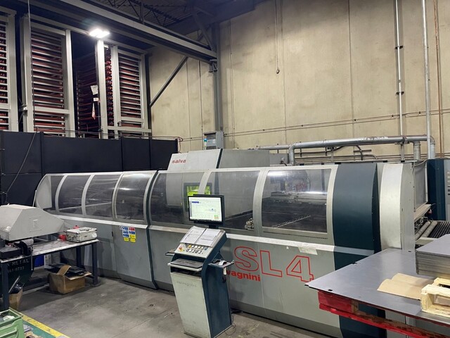 22 Ton, Salvagnini #SL-4, CNC punch/laser combo, 2000 watt, 168" x 65" sheet, 460 V., 2012