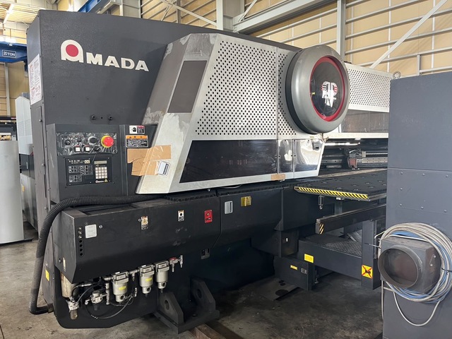 33 Ton, Amada #EML-3610NT, CNC punch/laser combo, 44 station, 100" x 60" sheet, 4000 watt, 2013