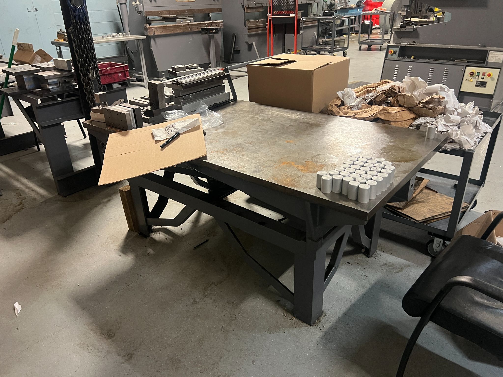 72" x 36" x 30" steel layout table