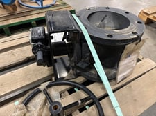 8" Tufline Xomox #LVPR1769, Plug Valve, Class 150#, WCB body, PTFE seat, CF8M plug, gear operated, 200 psi @