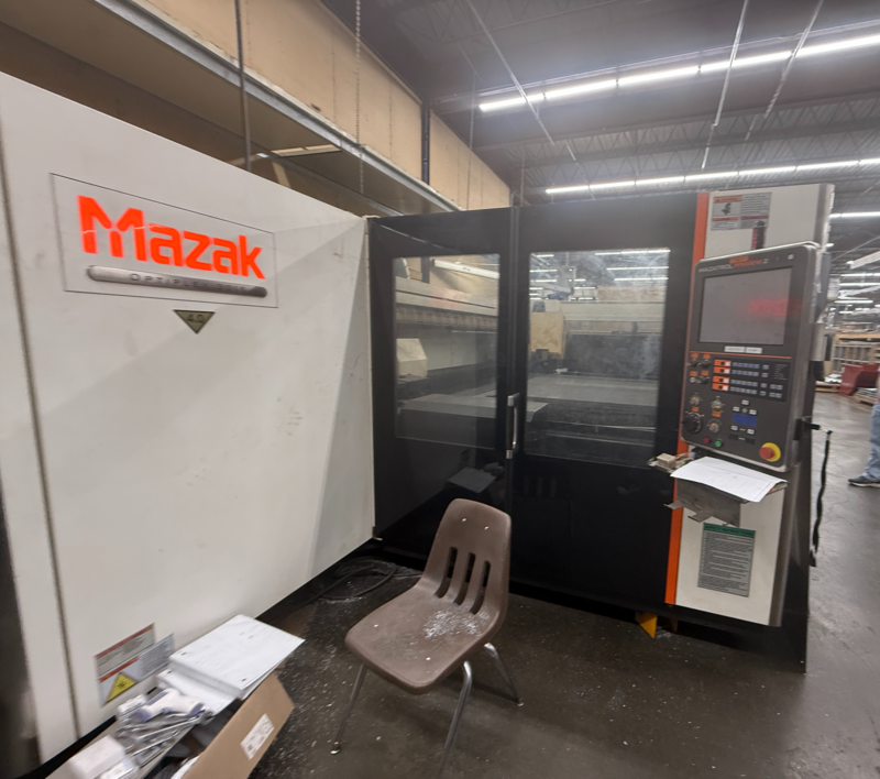 Mazak #Optiplex-3015, CO2 Laser Cutter, 5' x10' sheet, Mazatrol Preview 2, 2013