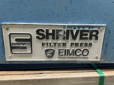 Eimco #M1200FB, Filter Press, 47" X 47" Plates, 115 Ton Max Thrust, 4600 PSI Max Oil Pressure, 1990