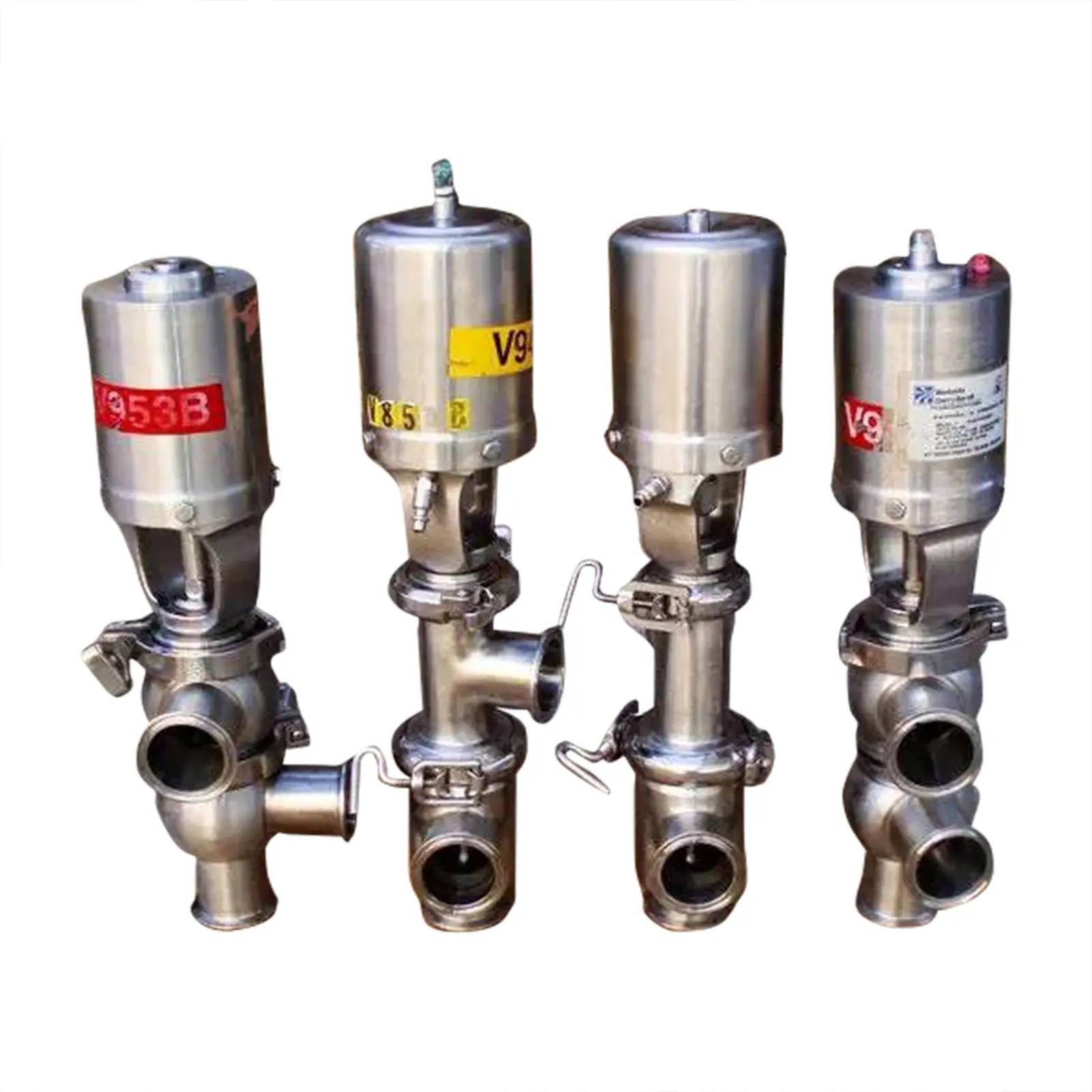 2" Single Stem Flow Diversion Valves, various sizes, (1) Waukesha Cherry-Burrell #WVALVE00003, (3) S-line