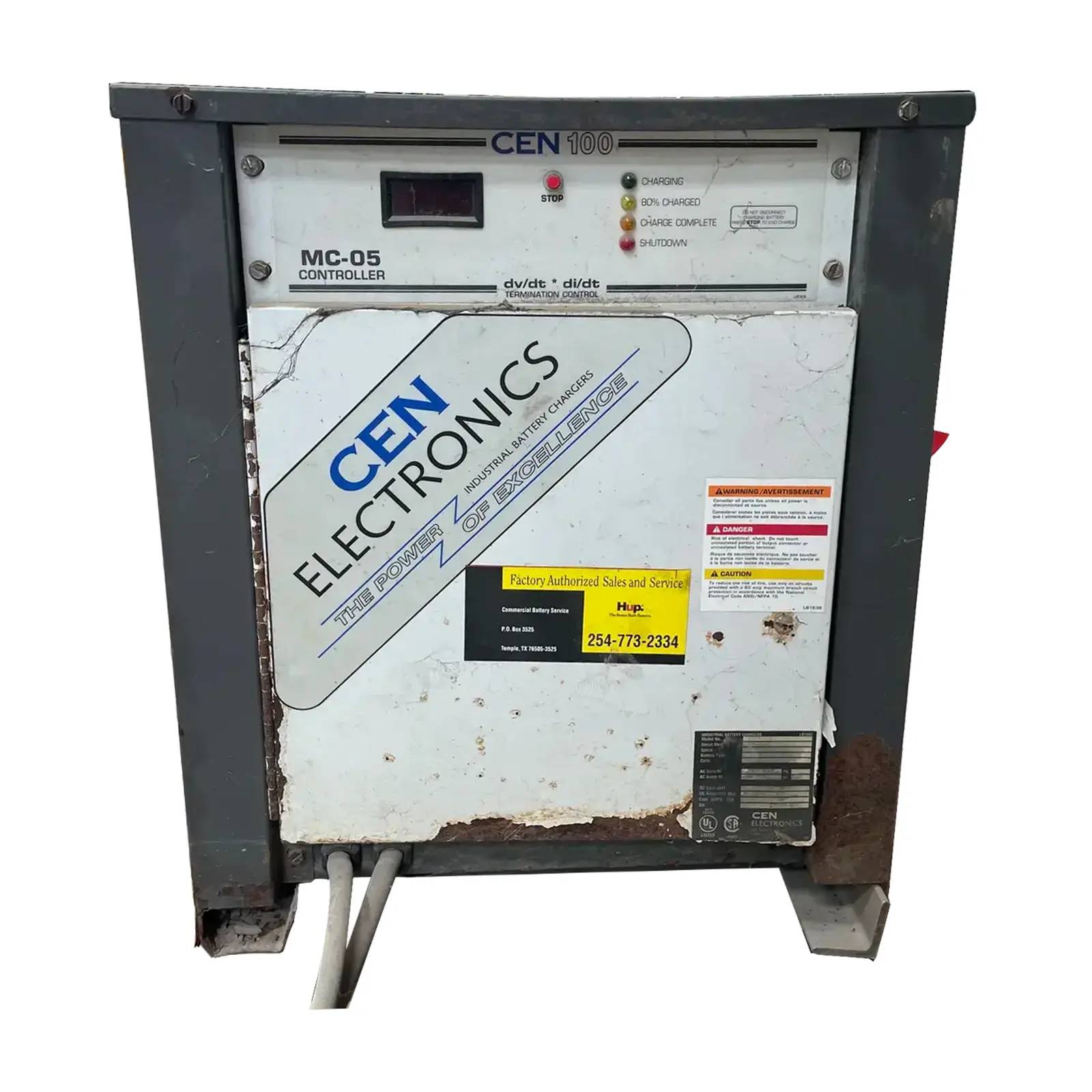 CEN Electronics #12V0600G2D, Industrial Battery Charger, 12 Cells, 24 Volts DC out, 105 Amps max.
