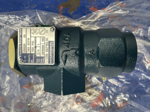 3/4" x 1" Hansen Technologies #HS602R-GA, Pressure Relief Valve, 140 SCFM, 150 psi set pressure