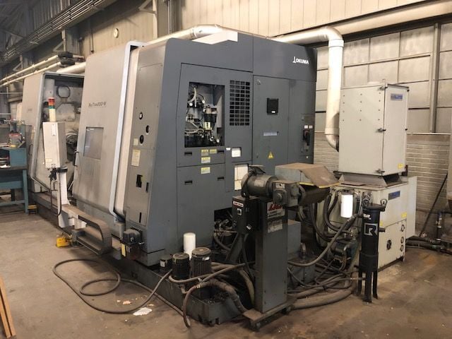 Okuma #MacTurn-550-W, 9-Axis CNC lathe, 28.3" swing, 78.74" machining length, 28.34" turning diameter, 15"