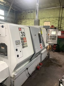 Haas #SL-30T, CNC lathe, 30" swing, 39" centers, 21" turning diameter, 10" chuck, 3" bar, 30 HP, 3,400 RPM
