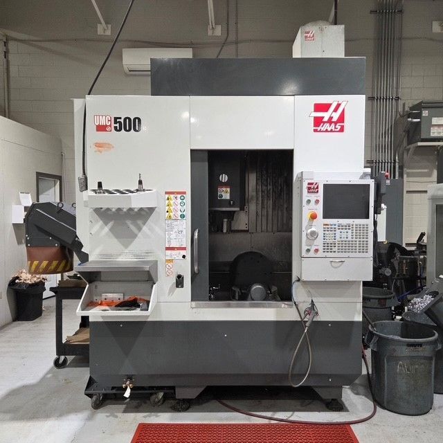 Haas #UMC-500, 5-Axis CNC vertical machining center, 24" X, 16" Y, 16" Z, 15.7" platen, 30 HP, 10,000 RPM