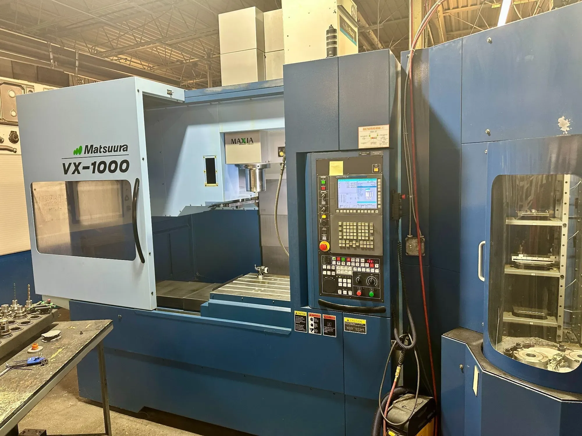 Matsuura #VX-1000, CNC vertical machining center, 40.1" X, 24" Y, 24" Z, 20000 RPM, CAT 40, 30 automatic tool