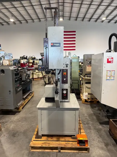 8 Ton, Haeger #824, hydraulic insertion press, 8" stroke, 24" throat, modular autofeed, 18 gallon hydraulic