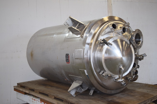 321 gallon Lee Industries #1000LU, Stainless Steel jacketed tank, 50 psi @ 302°F internal, 100 psi jacket