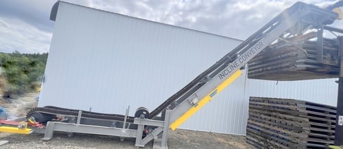 24" wide x 40' long, Z-Frame Cleated Sidewall Belt Conveyor, 18" flex sidewall belt, 4" sidewall, 3" cleats