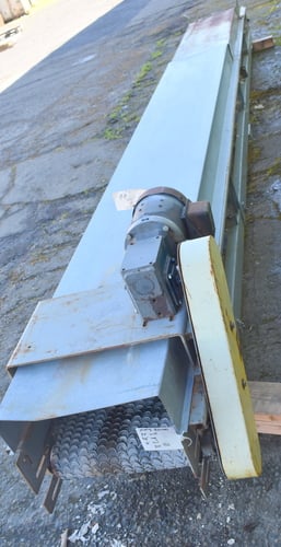 16" wide x 20' long, Belt Conveyor, traction type belting, 17" trough width, metal covers/lids, 3/4 HP
