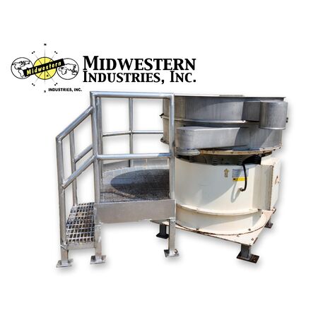 48" Midwestern Industries #ME48S8-8, Stainless Steel single deck vibratory screener, 3 HP, 208-230/460 V.