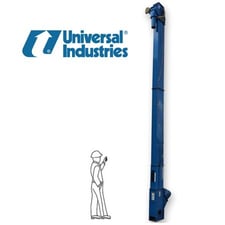 Universal Industries #U1TT-630, bucket elevator, 20'-7" discharge height, 6" x 4" HDPE buckets, 1 HP, 230/460