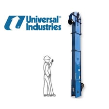 Universal Industries #U2TT-800ED, bucket elevator, 14'-10" discharge height, 7" x 4.5" HDPE buckets, 1 HP