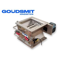 11" Goudsmit Magnetics #SECR109348, Cleanflow rotary grate magnet, (12) 7-7/8" x 11.8" magnet bars, neodymium