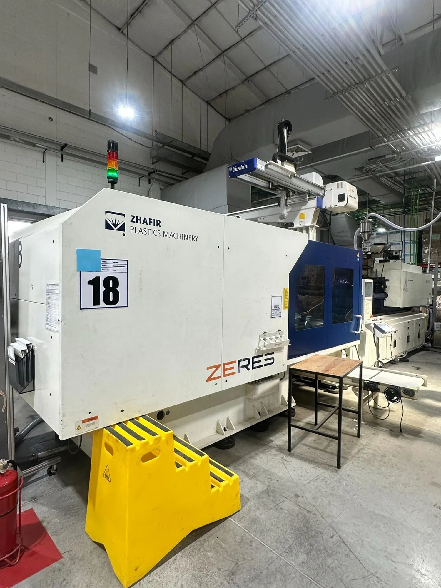 506 Ton, 59.68 oz., Haitian #ZE4500-3350, all electric horizontal injection molder, 35.83" x 35.83" tie bar