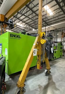 900 Ton, 47 oz., Engel #Duo-3660/900-speed, servo-hydraulic horizontal injection molder, 46.46" x 39.37" tie
