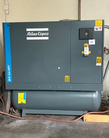 125 psig, Atlas Copco #GA18FF, Rotary Screw Air Compressor, integrated refrigerated air dryer, receiver tank