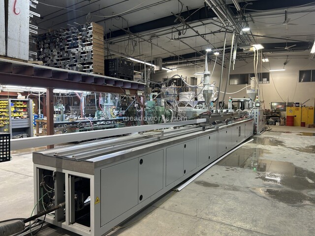 Lima Extrusion #P-90/28, Pipe & Profile Extrusion Line, Omron touchscreen control, 460 V., 2022