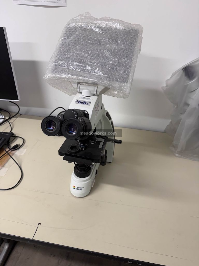 Laxco #SeBa3B-HC1, Brightfield Compound Microscope, 9.7" touchscreen, 5MP color camera, trinocular head