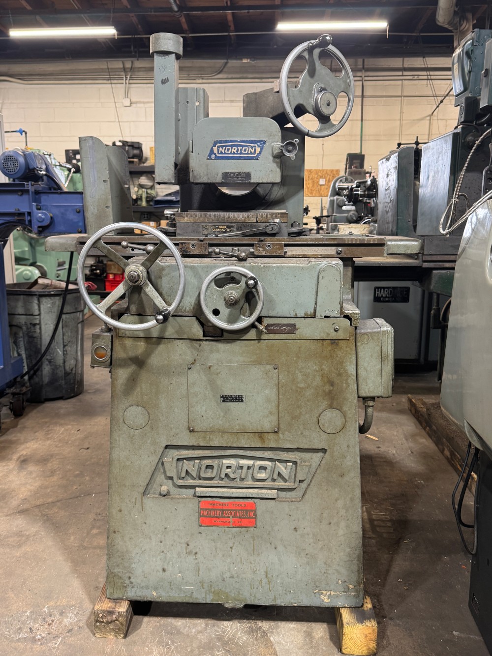 6" x 12" Norton #TS-2, Hand Surface Grinder, 13" longitudinal travel, 11.5" vertical, 8" wheel diameter