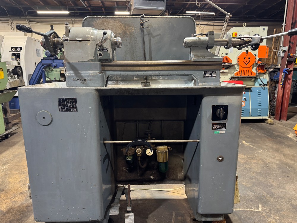 8" x 17" Schaublin #102-80, Precision Pedestal Tool Room Lathe, 35.43" bed length, 4.72" swing over cross