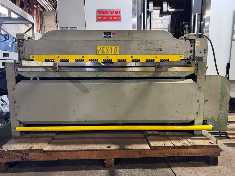 14 gauge x 6' Pexto #14-U-6F, Mechanical Power Squaring Shear, 18" back gauge, 12 hold-downs, 62 SPM, (2) 24"