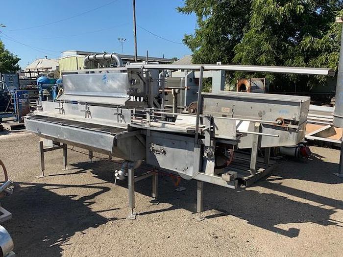12' Overflow Briner, Stainless Steel, Volta belt conveyor, Waukesha 130 U1 pump
