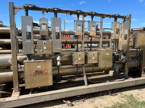 Scraped Surface Heat Exchanger, 4-barrel, stainless steel, skid mounted