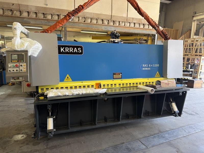 Krras Lincoln #RAS-6x3200, Guillotine Shear, 39" Motorized Back Gauge, D2 Blades, Estun E21S Control