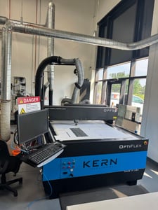 Kern #OptiFlex-50, CO2 laser system, 52" x 50" work area, 500 Watt, 208-240 V., 3 Ph., 2023