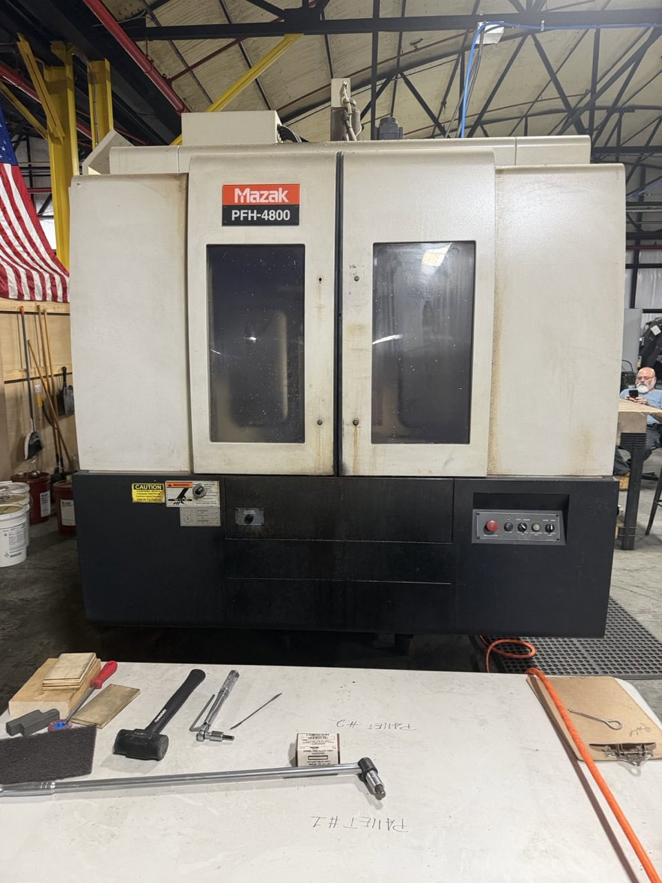 Mazak #PFH-4800, horizontal machining center, 80 automatic tool changer, 22.1" X, 24.8" Y, 23.6" Z, 18,000