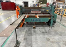 10 gauge x 6' Wysong #1072, mechanical squaring shear, 36" front operated power back gauge, 12 hold downs, 5