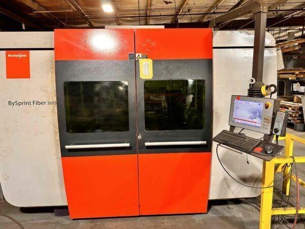 Bystronic #BySprint-3015, fiber laser, 6000 watt, 5' x 10' table, new cutting head, shuttle table, dust