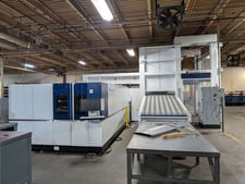 Trumpf #TruLaser-3030-Fiber, fiber laser, 6000 watt, 5' x 10' table, 9-pallet TruStore, LiftMaster Compact