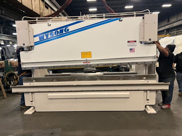 140 Ton, Wysong #F12-140-144, CNC hydraulic press brake, 12' overall, 126" between housing, 8" stroke, 10"