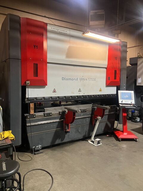 175 Ton, Dener #Diamond-Ultra-17530, CNC press brake, 10' overall, 4-axis, 40 HP, tooling included, 2013