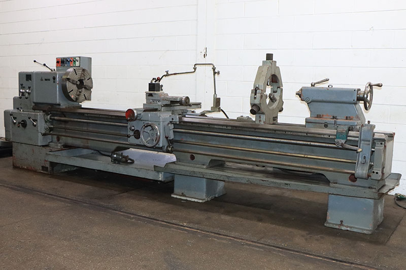 25"/34.5" x 120" Tos #SN63B, gap bed engine lathe, 2.75" bore, D1-8, 10-1000 RPM, 10 HP, taper attach., 3 &