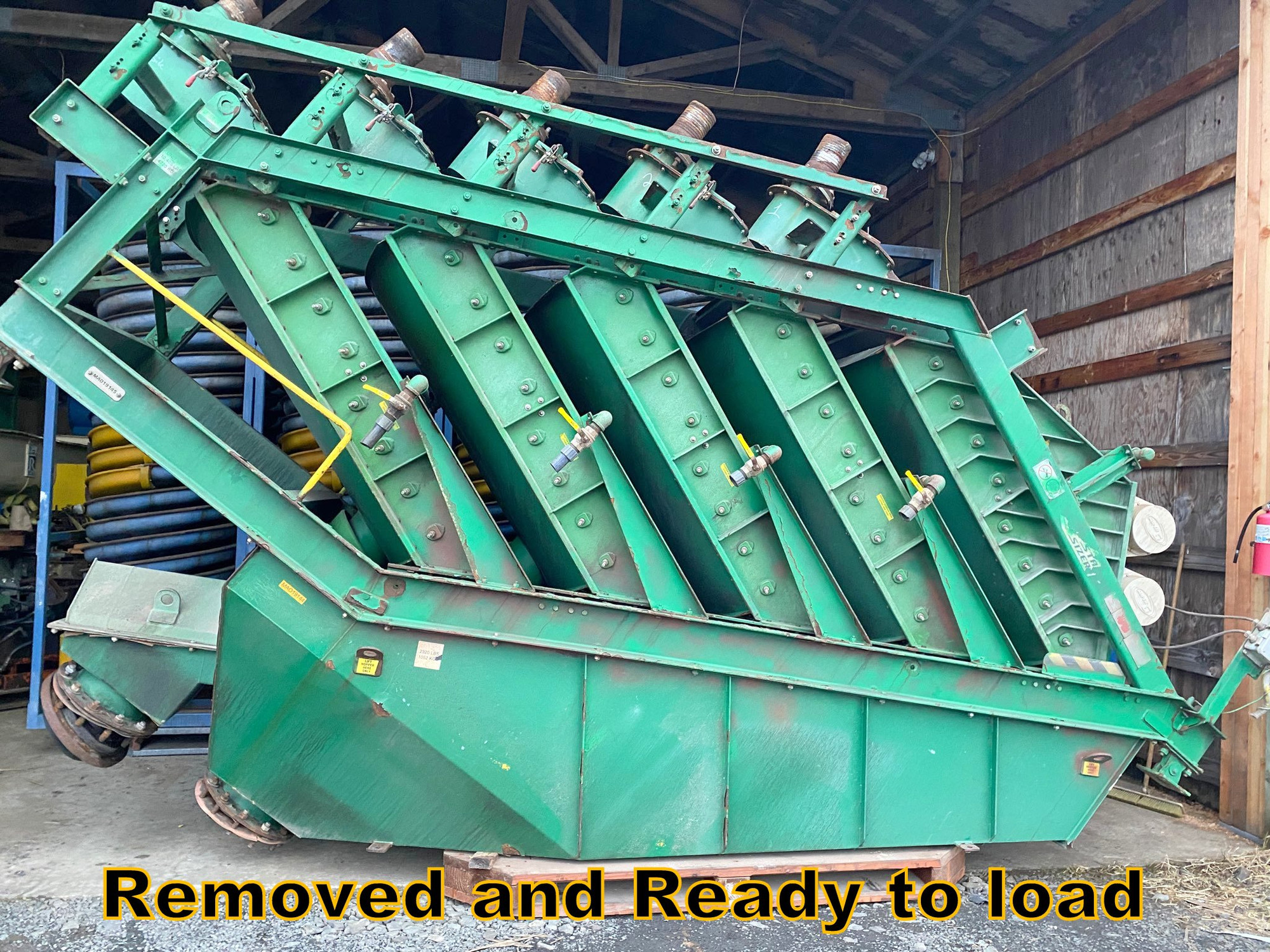 Derrick #2SG48-60R-5STK, 5-Way Stack Sizer Screen, urethane panels, 42" 5-way flow divider, (2) vibrator
