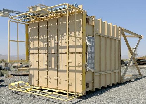 Pulse Jet Baghouse Dust Collector, (210) 6" diameter x 10' filter bags, 3,300 sq.ft. filter area, 60 HP fan